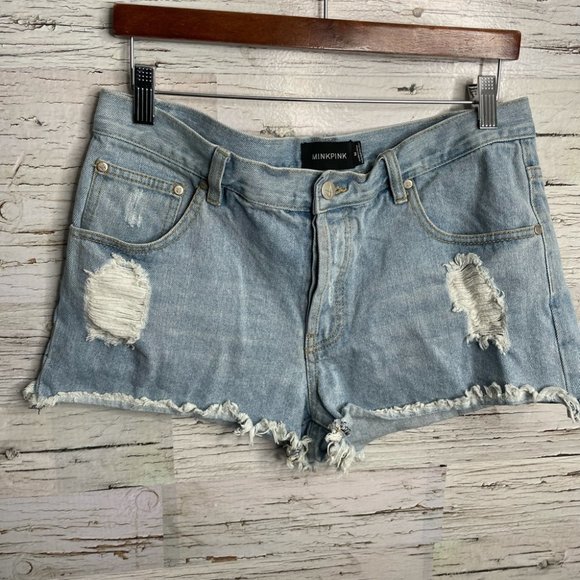 Minkpink jean denim shorts size medium - Picture 7 of 12
